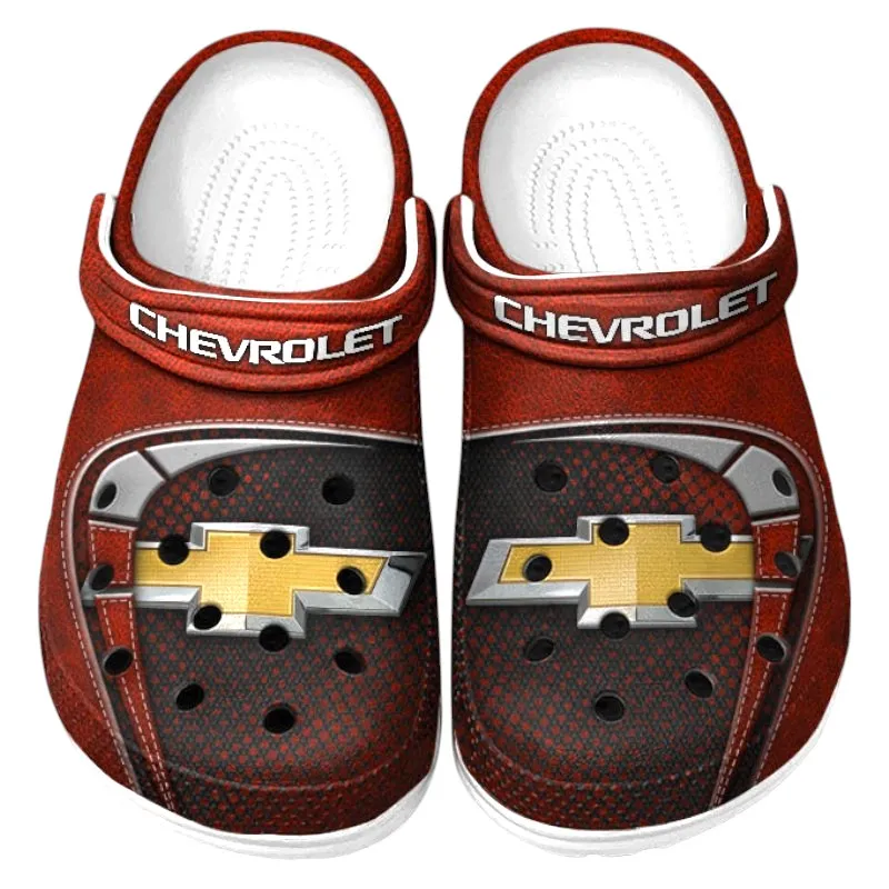 Custom Everyday Utility Vehicle Inspired Clog All Over Print, Comfortable Slip-On Footwear for Auto Fans CAR177 - Red