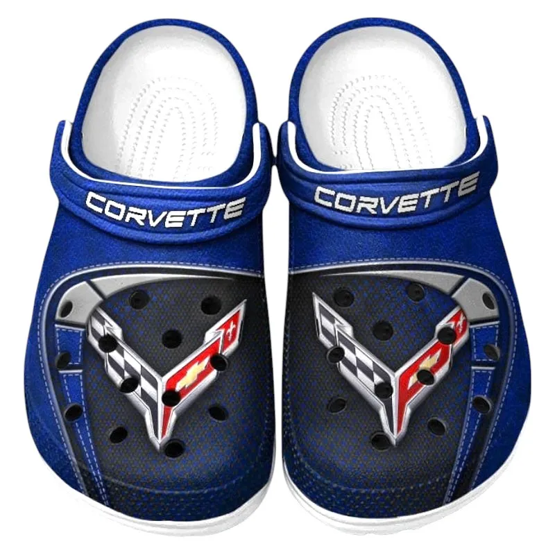 All Over Print Modern Crossover Clog, Automotive Lifestyle Inspired Shoes for Car Enthusiasts CAR177 - Blue