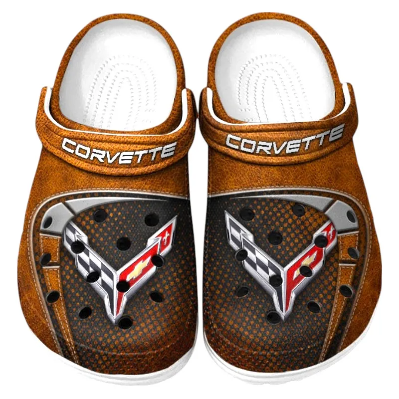 Automotive Theme Performance Sedan Clog with Full Print Design, Stylish Everyday Comfort for Car Enthusiasts CAR177 - Orange