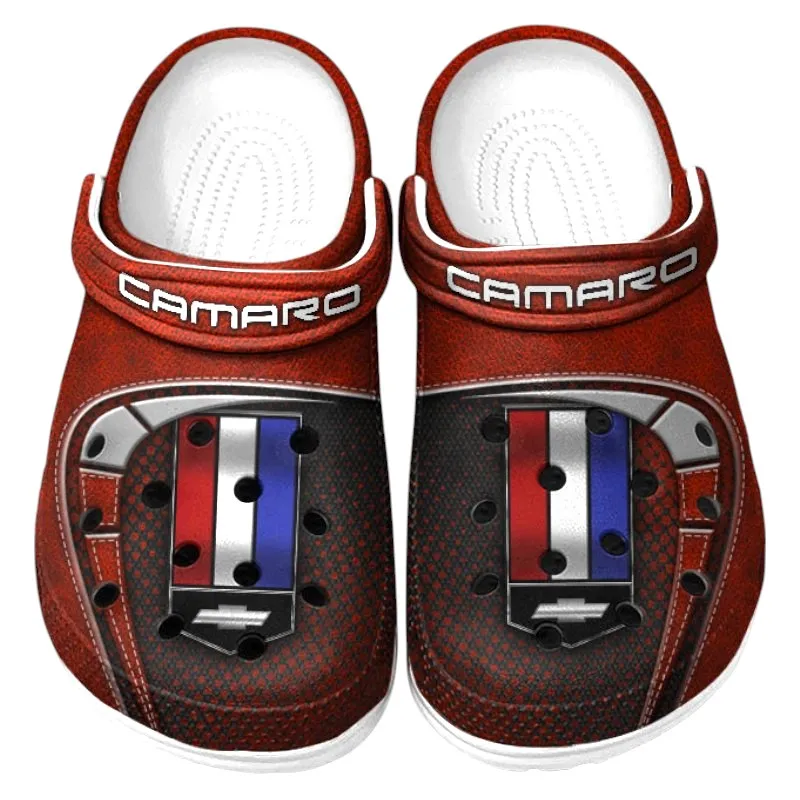 Custom Modern Crossover Inspired Clog All Over Print, Comfortable Slip-On Footwear for Auto Fans CAR177 - Red