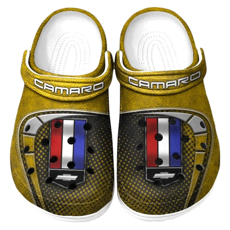 Automotive Theme Roadster Clog with Full Print Design, Stylish Everyday Comfort for Car Enthusiasts CAR177 - Yellow