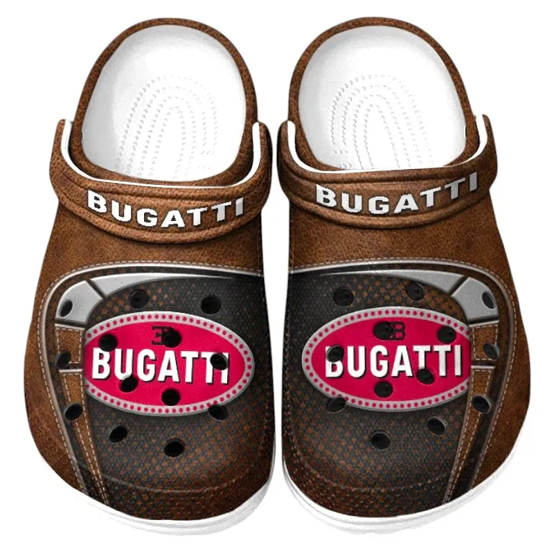 Personalized Luxury Performance Machine Design Clog, Full Print Slip-On Footwear Gift for Car Lovers CAR177 - Brown