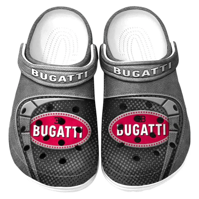 Custom Ultra-Luxury Sports Car Inspired Clog All Over Print, Comfortable Slip-On Footwear for Auto Fans CAR177 - Gray