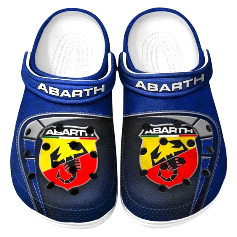 Personalized Racing Car Design Clog, Full Print Slip-On Footwear Gift for Car Lovers CAR177 - Blue