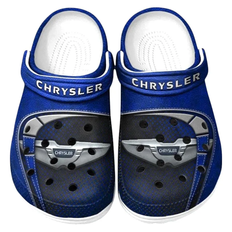 Custom Comfortable Sedan Inspired Clog All Over Print, Comfortable Slip-On Footwear for Auto Fans CAR177 - Blue