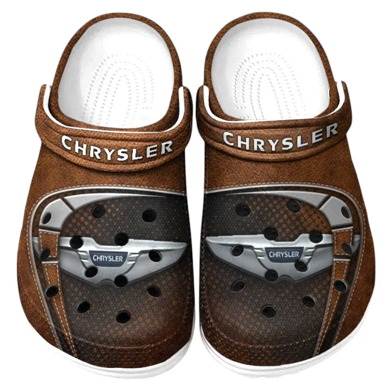 Automotive Theme Executive Vehicle Clog with Full Print Design, Stylish Everyday Comfort for Car Enthusiasts CAR177 - Brown