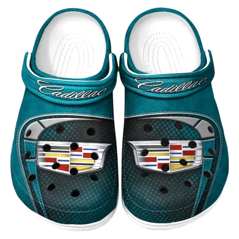 Luxury Sedan Culture Clog, Stylish All Over Print Lightweight Shoes for Auto Fans and Streetwear Style CAR177 - Cyan