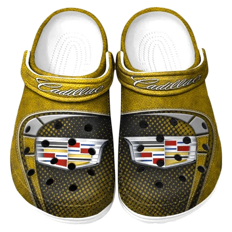 Yellow Custom American Luxury Sedan All Over Print Clog, Car Culture Inspired Footwear Gift for Men and Women CAR177