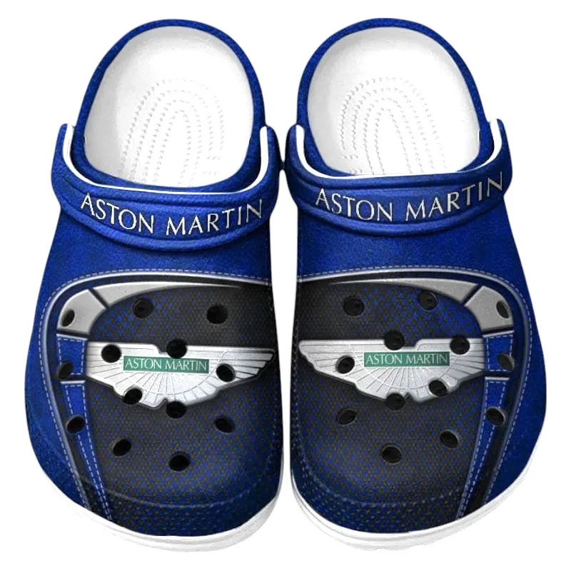 Personalized Dynamic Driving Machine Design Clog, Full Print Slip-On Footwear Gift for Car Lovers CAR177 - Blue