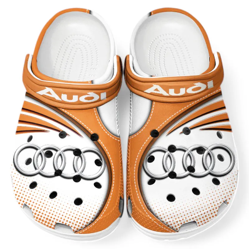 Orange Custom Sports-Inspired Sedan All Over Print Clog, Car Culture Inspired Footwear Gift for Men and Women CAR181