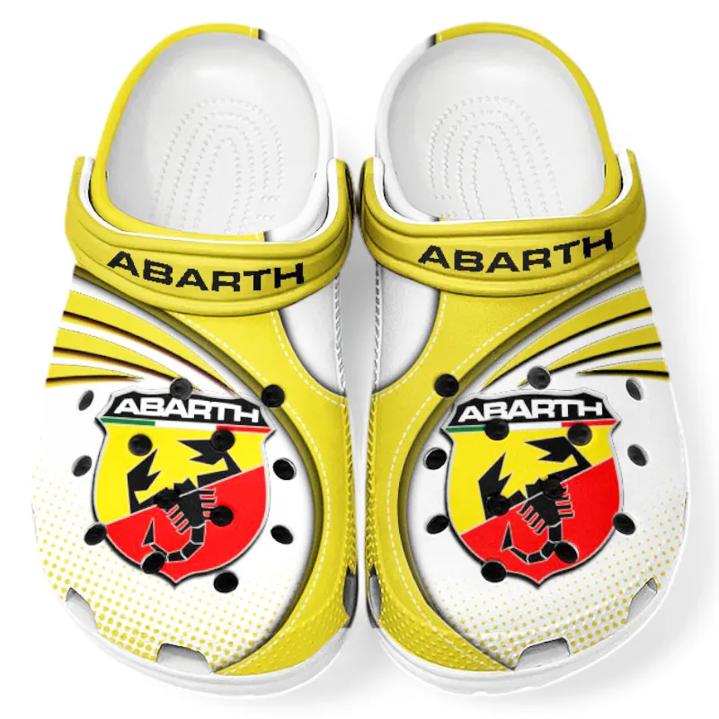 Racing Car Lover’s All Over Print Clog, Slip-On Shoes for Daily Comfort and Garage Style CAR181 - Yellow