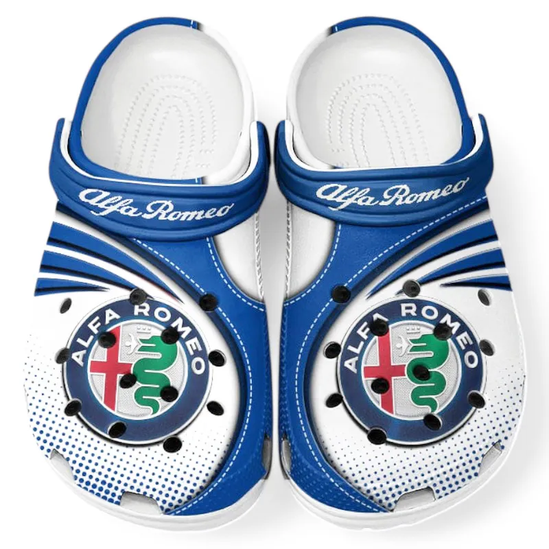 Custom Dynamic Engine Ride Inspired Clog All Over Print, Comfortable Slip-On Footwear for Auto Fans CAR181 - Blue