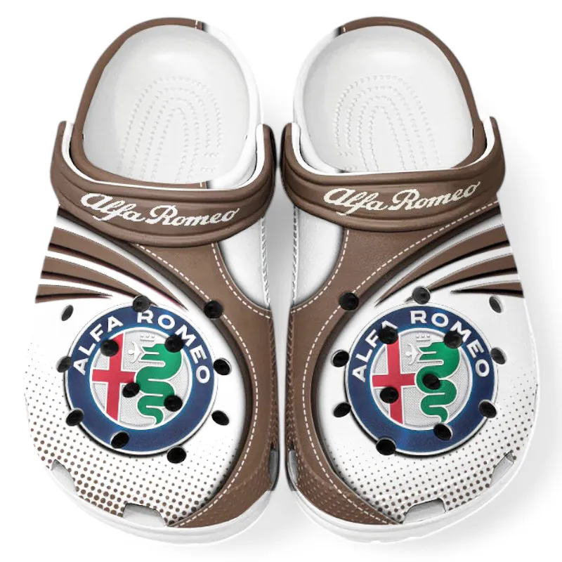 Automotive Theme Sleek Cruiser Clog with Full Print Design, Stylish Everyday Comfort for Car Enthusiasts CAR181 - Brown