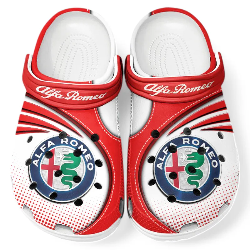 All Over Print Italian Performance Coupe Clog, Automotive Lifestyle Inspired Shoes for Car Enthusiasts CAR181 - Red