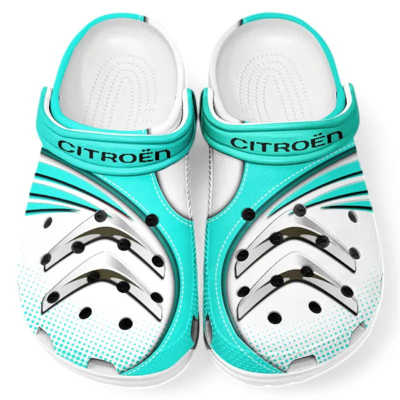 Cyan Custom European Car All Over Print Clog, Car Culture Inspired Footwear Gift for Men and Women CAR181