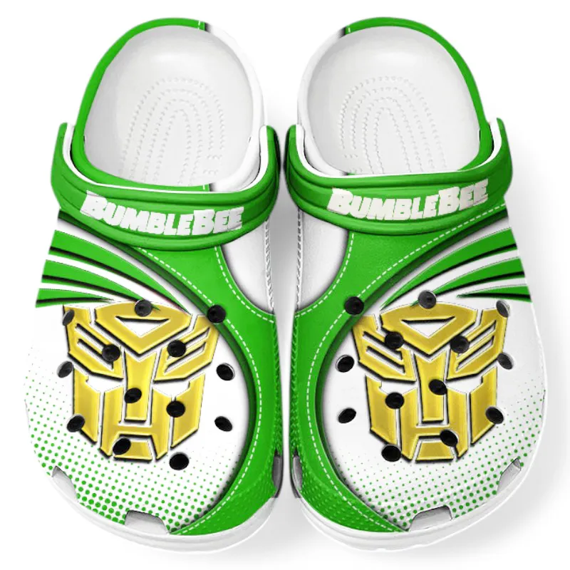 Performance Car Culture Clog, Stylish All Over Print Lightweight Shoes for Auto Fans and Streetwear Style CAR181 - Green
