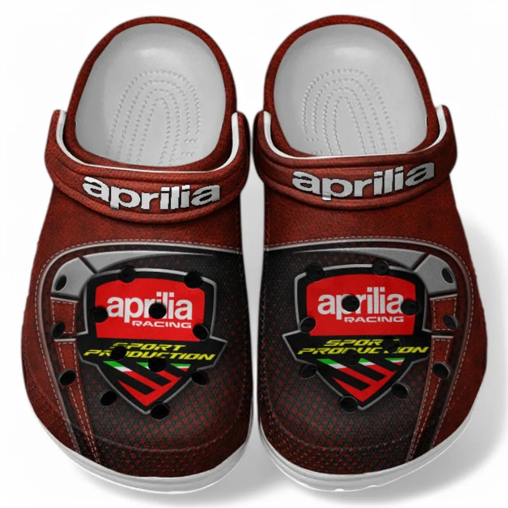 All Over Print Italian Motorcycle Clog, Automotive Lifestyle Inspired Shoes for Car Enthusiasts CAR183 - Red
