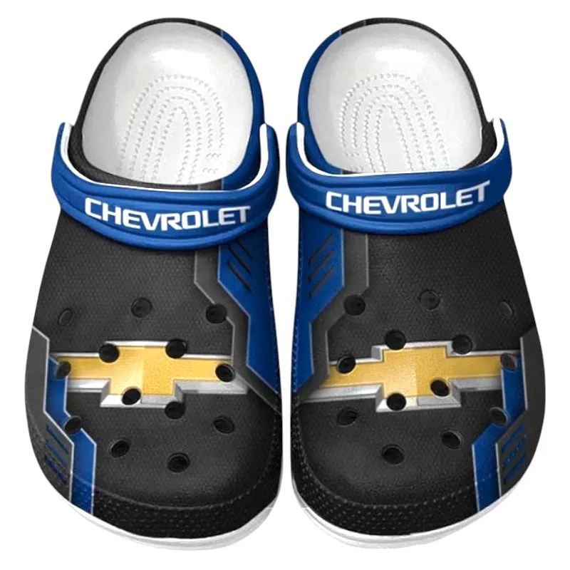 Custom Muscle Car Inspired Clog All Over Print, Comfortable Slip-On Footwear for Auto Fans CAR185 - Blue