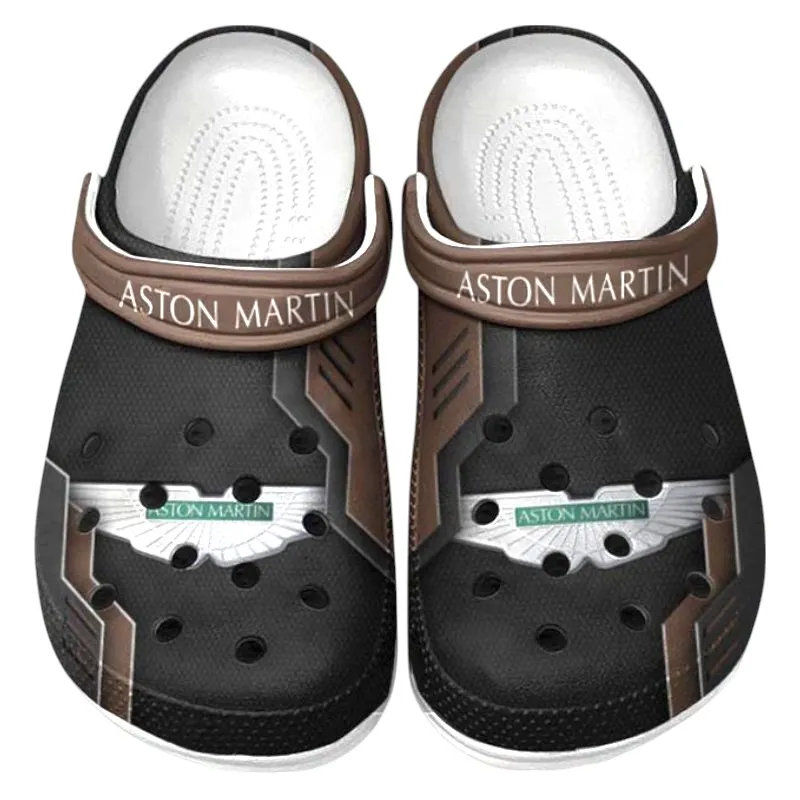 Custom Elegant Grand Tourer All Over Print Clog, Comfortable Slip-On Shoes for Everyday Wear CAR185 - Brown