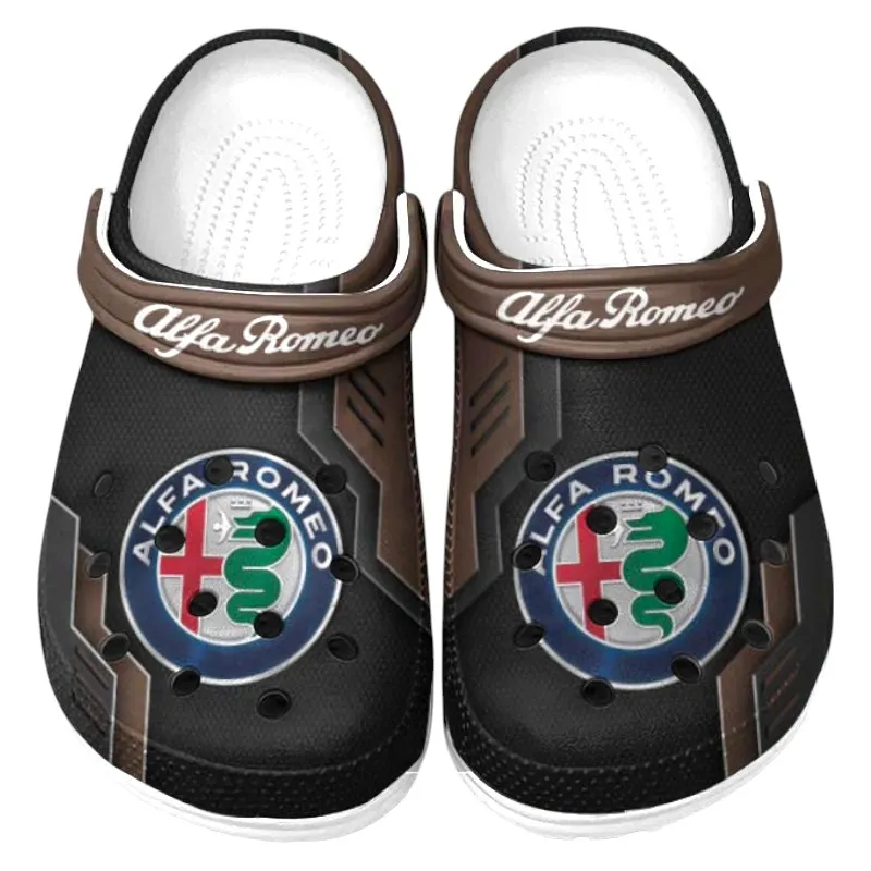Brown Edition Sporty City Car Inspired All Over Print Clog, Perfect Gift Footwear for Automotive Enthusiasts CAR185