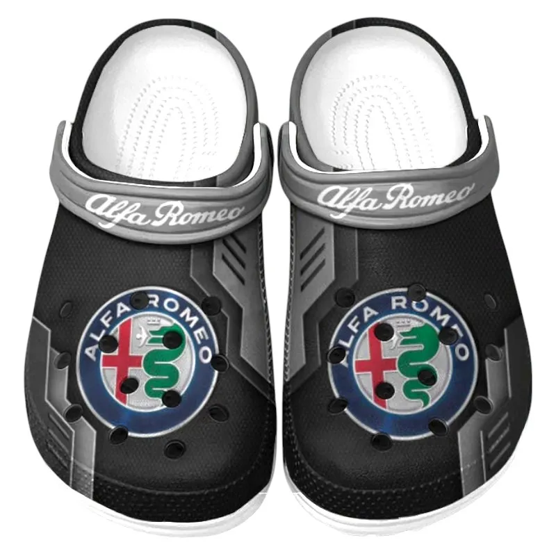 Automotive Theme Sleek Cruiser Clog with Full Print Design, Stylish Everyday Comfort for Car Enthusiasts CAR185 - Gray