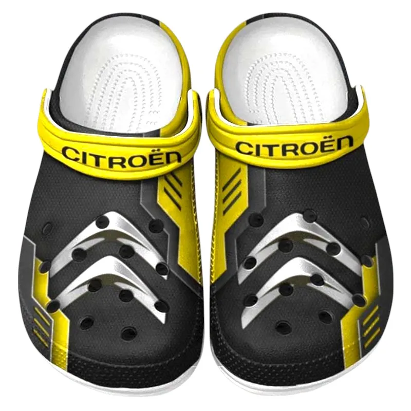 Custom Urban Sedan All Over Print Clog, Comfortable Slip-On Shoes for Everyday Wear CAR185 - Yellow