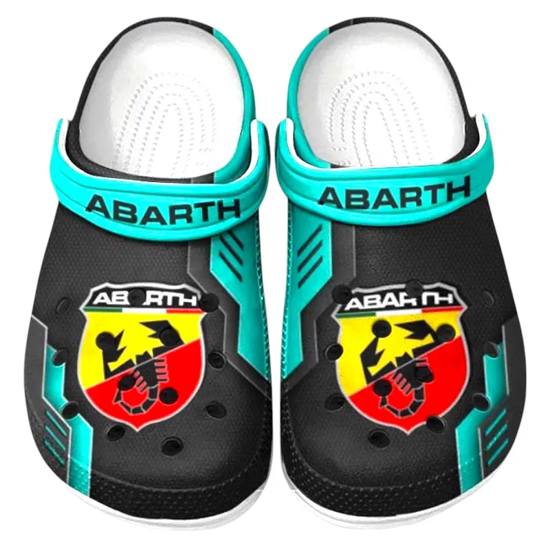 All Over Print Rally Car Clog, Automotive Lifestyle Inspired Shoes for Car Enthusiasts CAR185 - Cyan