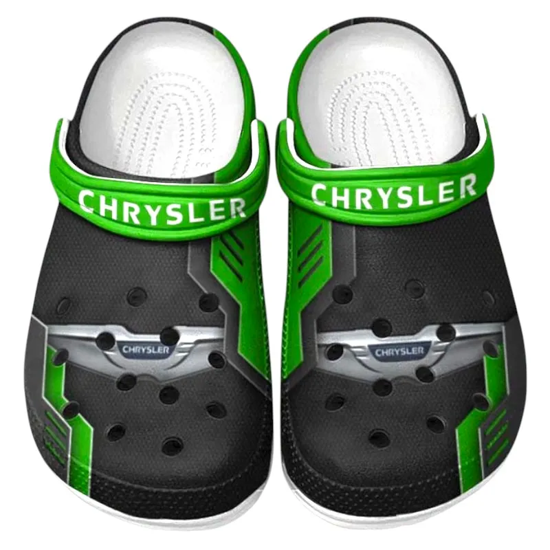 Custom Comfortable Sedan Inspired Clog All Over Print, Comfortable Slip-On Footwear for Auto Fans CAR185 - Green