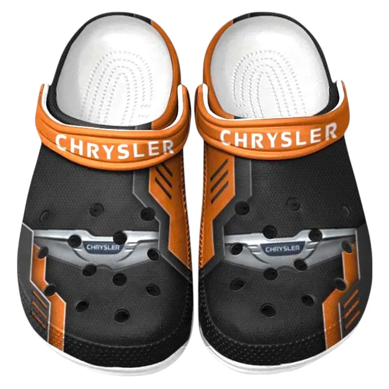 Automotive Theme Executive Vehicle Clog with Full Print Design, Stylish Everyday Comfort for Car Enthusiasts CAR185 - Orange