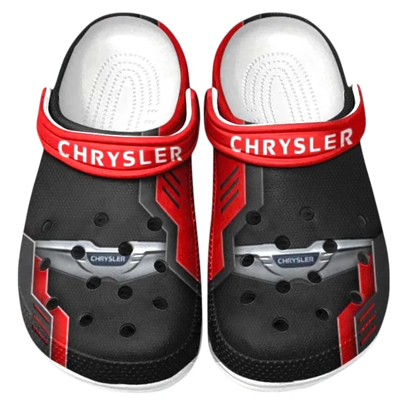 Red Custom American Sedan All Over Print Clog, Car Culture Inspired Footwear Gift for Men and Women CAR185