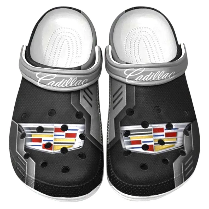 Trendy Stylish Luxury Wagon Themed Clog, Full Print Lightweight Footwear for Fans of Automotive Style CAR185 - Gray