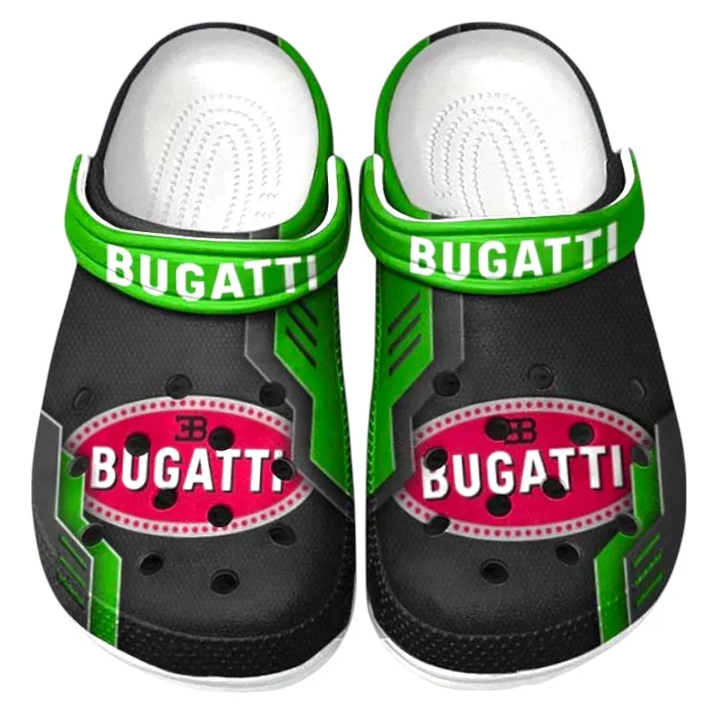 Record-Breaking Auto Culture Clog, Stylish All Over Print Lightweight Shoes for Auto Fans and Streetwear Style CAR185 - Green