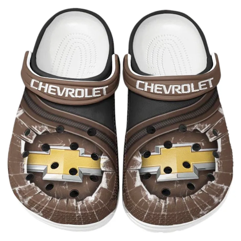 Brown Edition American Iconic Sports Car Inspired All Over Print Clog, Perfect Gift Footwear for Automotive Enthusiasts CAR188