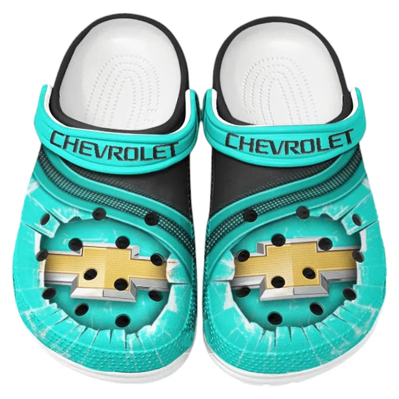 Custom Speed Coupe Inspired Clog All Over Print, Comfortable Slip-On Footwear for Auto Fans CAR188 - Cyan
