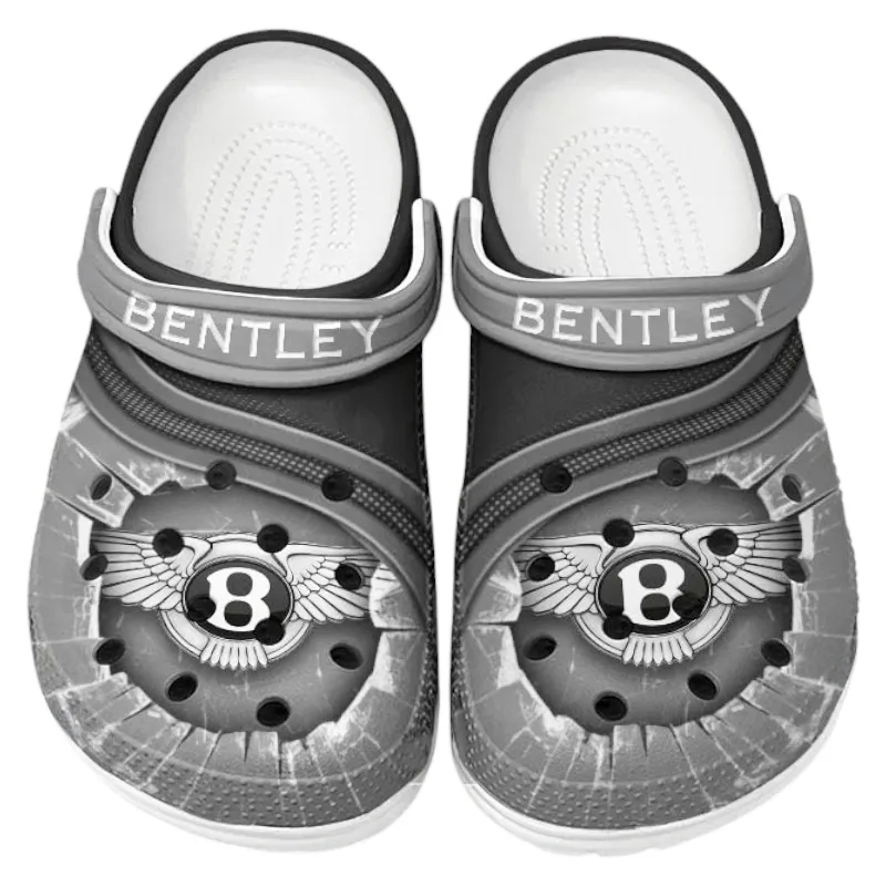 Personalized Premium Chauffeur Car Design Clog, Full Print Slip-On Footwear Gift for Car Lovers CAR188 - Gray