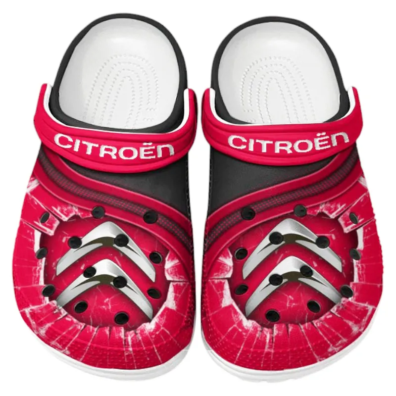 Red Custom European Car All Over Print Clog, Car Culture Inspired Footwear Gift for Men and Women CAR188
