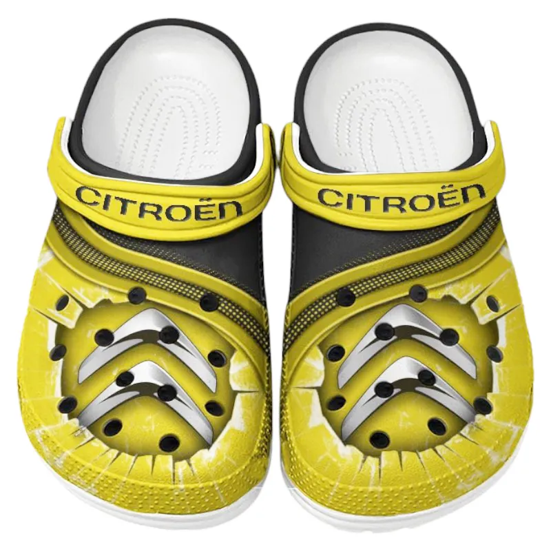 City Car Lover’s All Over Print Clog, Slip-On Shoes for Daily Comfort and Garage Style CAR188 - Yellow