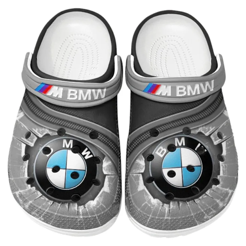 All Over Print Compact Luxury Car Clog, Automotive Lifestyle Inspired Shoes for Car Enthusiasts CAR188 - Gray