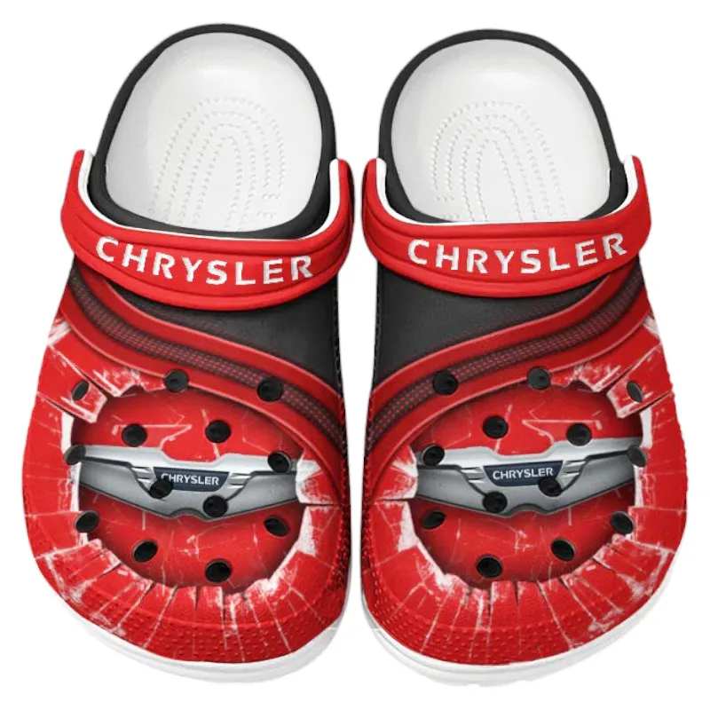 Custom Comfortable Sedan Inspired Clog All Over Print, Comfortable Slip-On Footwear for Auto Fans CAR188 - Red