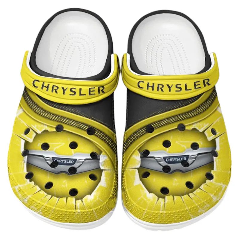 Automotive Theme Executive Vehicle Clog with Full Print Design, Stylish Everyday Comfort for Car Enthusiasts CAR188 - Yellow