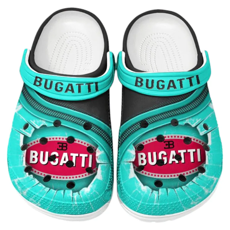 Million-Dollar Car Lover’s All Over Print Clog, Slip-On Shoes for Daily Comfort and Garage Style CAR188 - Cyan