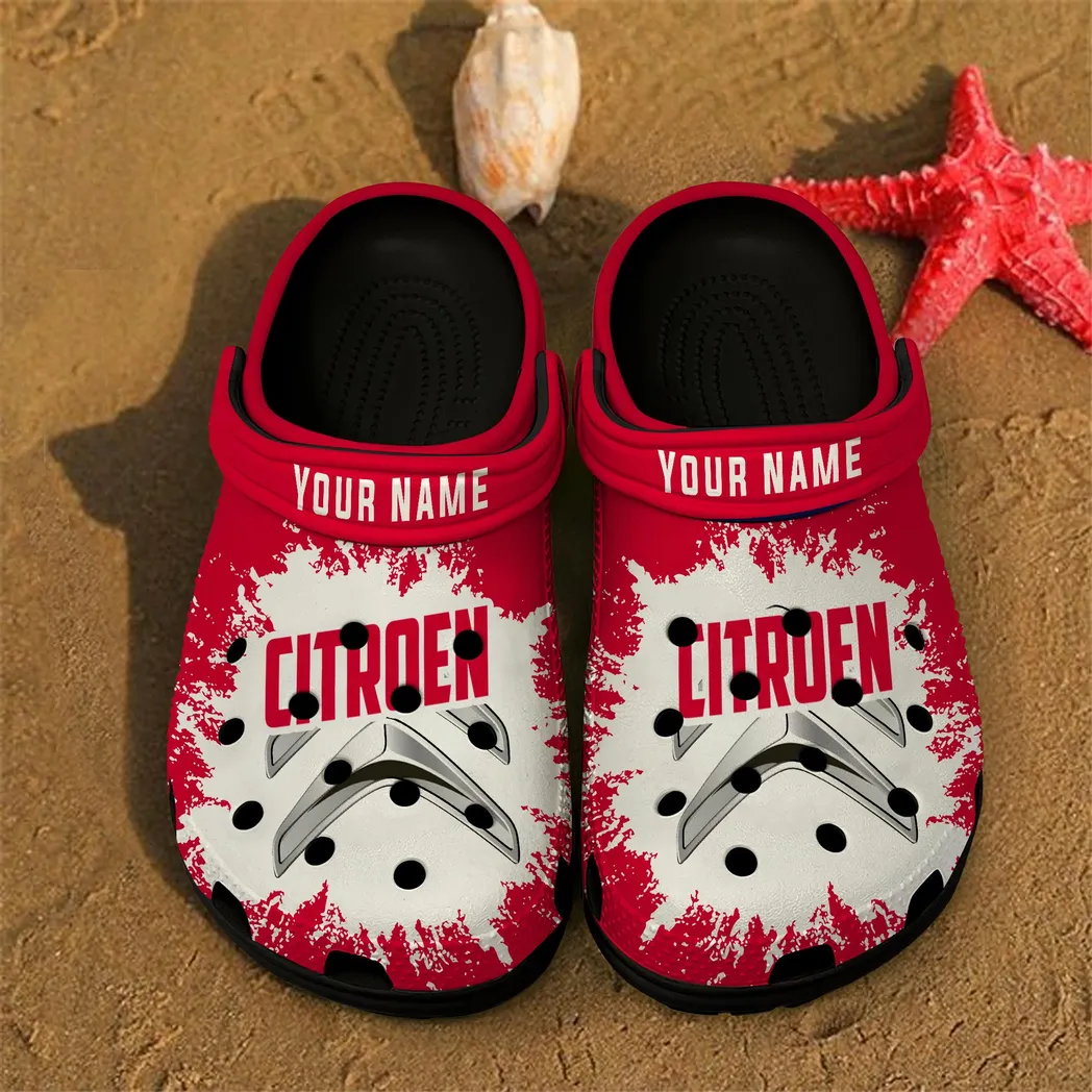 Custom Urban Sedan All Over Print Clog, Comfortable Slip-On Shoes for Everyday Wear DCAR46 - Black