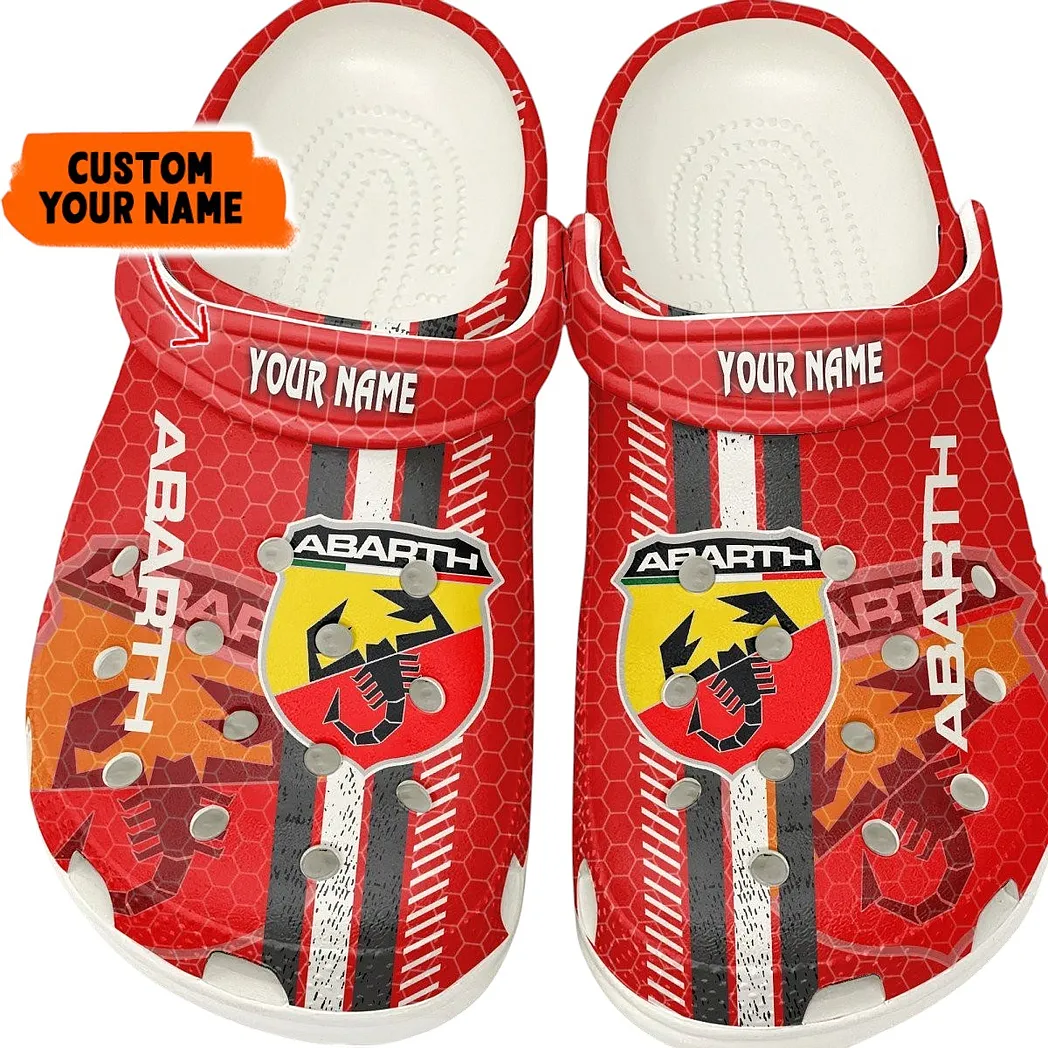 Custom Street Racing Style All Over Print Clog, Comfortable Slip-On Shoes for Everyday Wear CAR820 - White