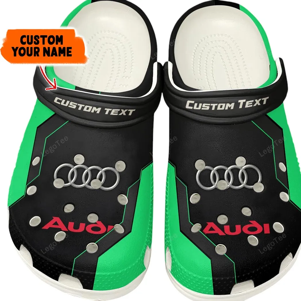 Personalized Classic Luxury Ride Design Clog, Full Print Slip-On Footwear Gift for Car Lovers CAR140 - Kelly Green