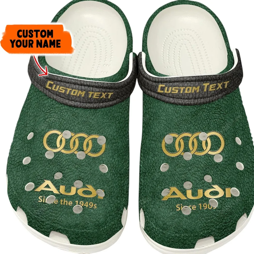 Personalized European Luxury Auto Design Clog, Full Print Slip-On Footwear Gift for Car Lovers CAR141 - Kelly Green