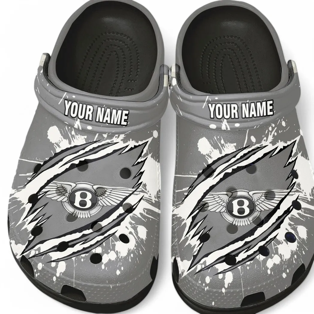 Luxury Sedan Lover’s All Over Print Clog, Slip-On Shoes for Daily Comfort and Garage Style CAR560 - Black