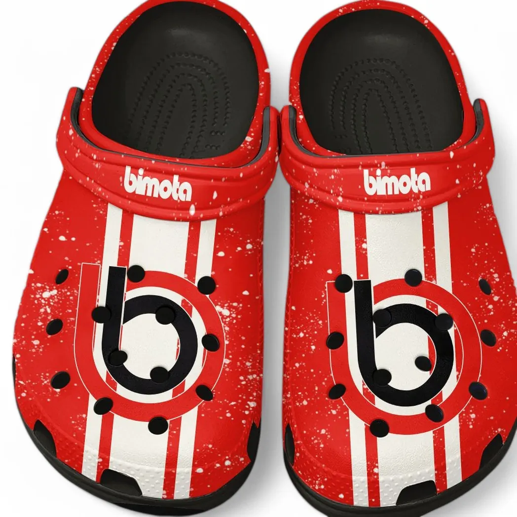 Trendy Precision-Built Sport Bike Themed Clog, Full Print Lightweight Footwear for Fans of Automotive Style CAR620 - Black