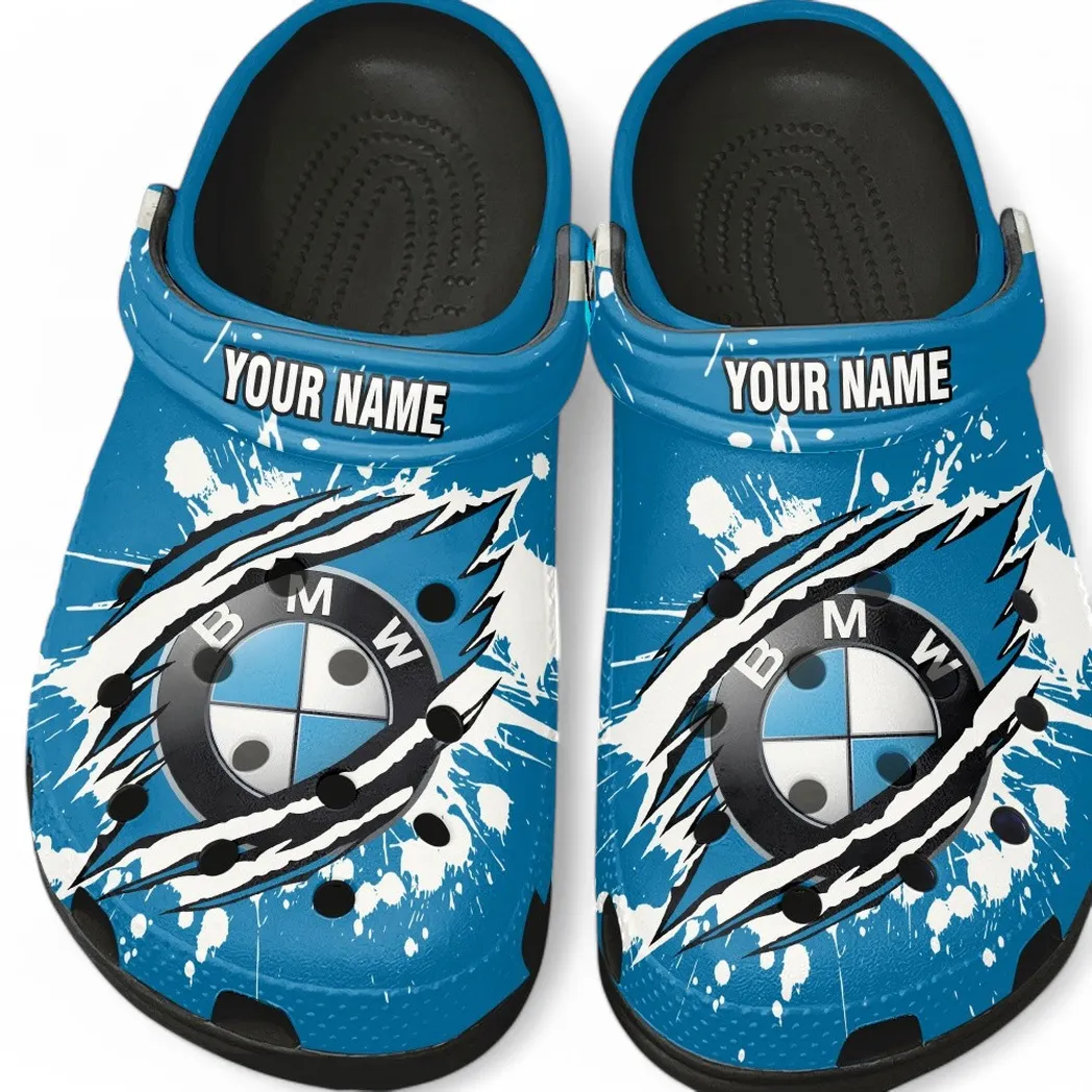 All Over Print Cruiser Bike Clog, Automotive Lifestyle Inspired Shoes for Car Enthusiasts CAR560 - Black