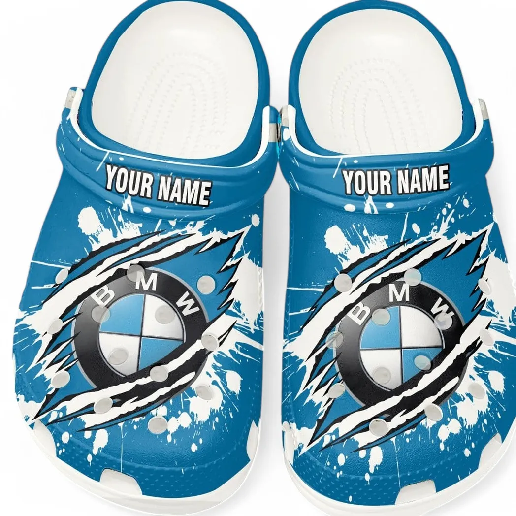 Custom Sport Touring Motorbike All Over Print Clog, Comfortable Slip-On Shoes for Everyday Wear CAR560 - White