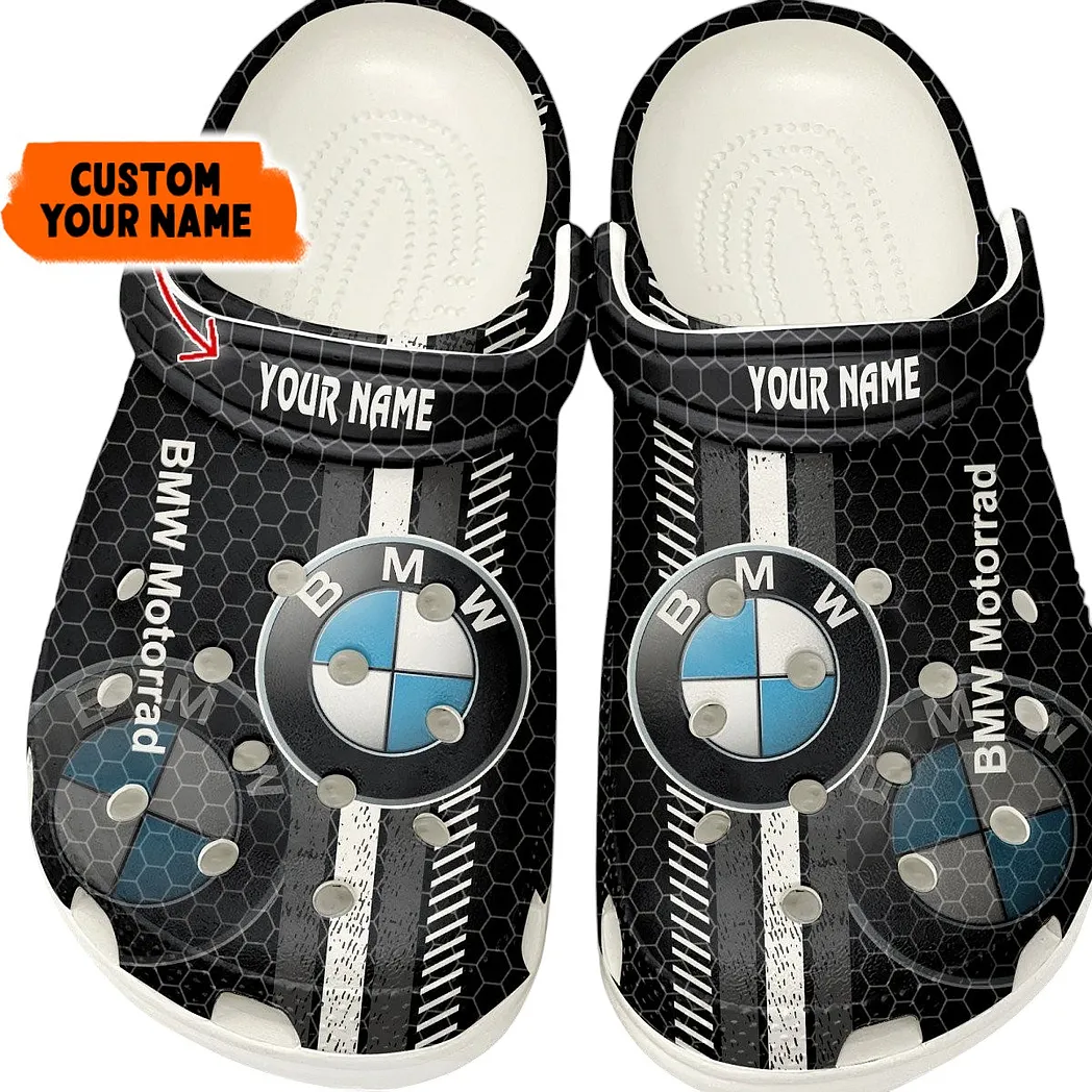Street Motorcycle Lover’s All Over Print Clog, Slip-On Shoes for Daily Comfort and Garage Style CAR820 - White